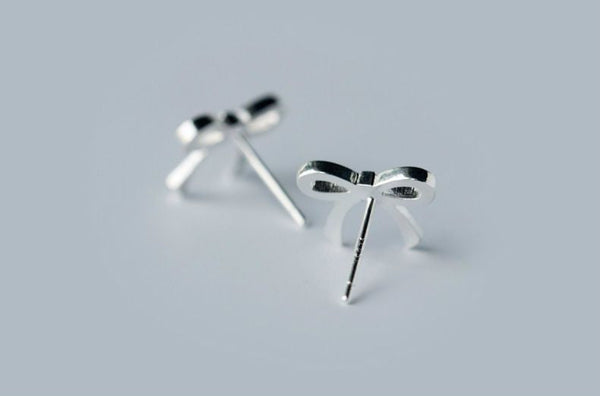 Silver Sterling Earring Bow 925 FashionChic