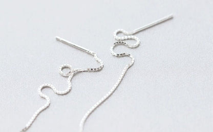 Drop 925 Sterling Earring Leaf Silver FashionChic