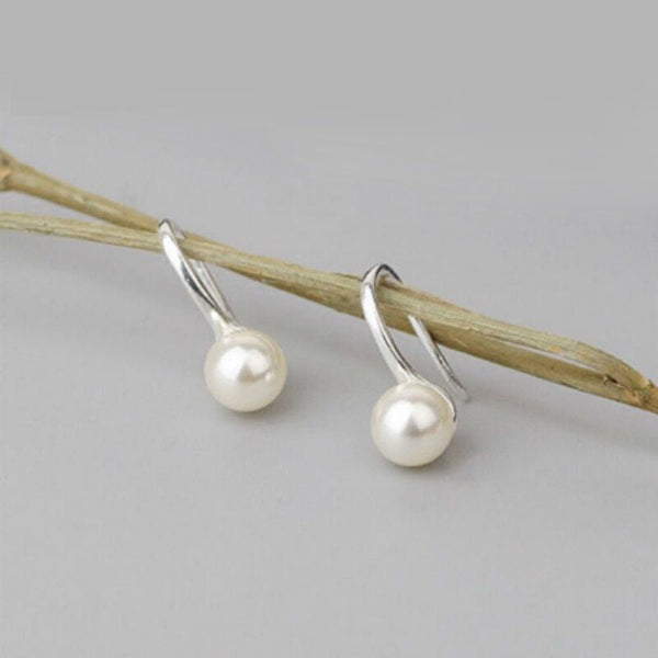 Pearl Silver Sterling 925 Faux Earring FashionChic