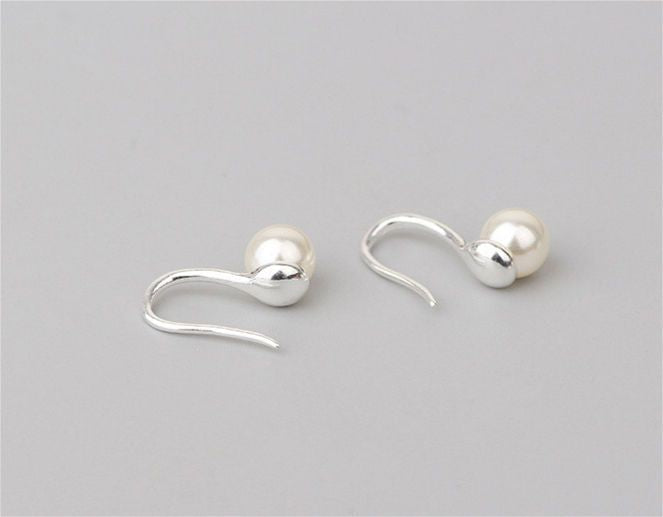 Pearl Silver Sterling 925 Faux Earring FashionChic