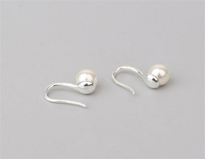 Pearl Silver Sterling 925 Faux Earring FashionChic