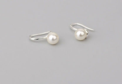 Pearl Silver Sterling 925 Faux Earring FashionChic