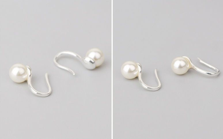 Pearl Silver Sterling 925 Faux Earring FashionChic