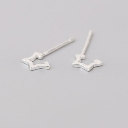 925 Silver Earring Star Open Sterling FashionChic