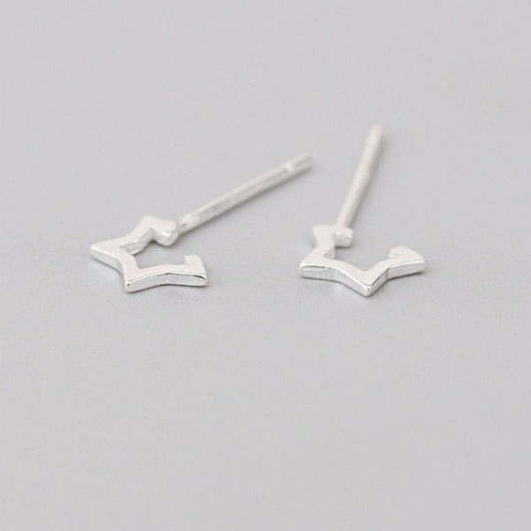 925 Silver Earring Star Open Sterling FashionChic