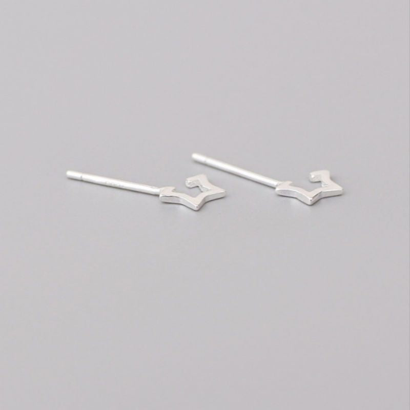925 Silver Earring Star Open Sterling FashionChic