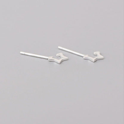 925 Silver Earring Star Open Sterling FashionChic