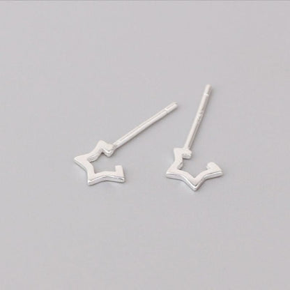 925 Silver Earring Star Open Sterling FashionChic