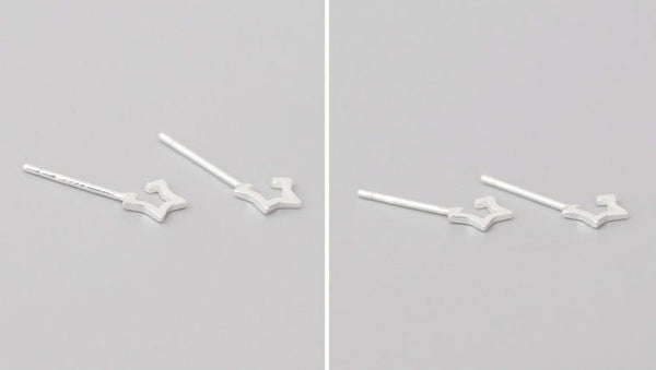 925 Silver Earring Star Open Sterling FashionChic