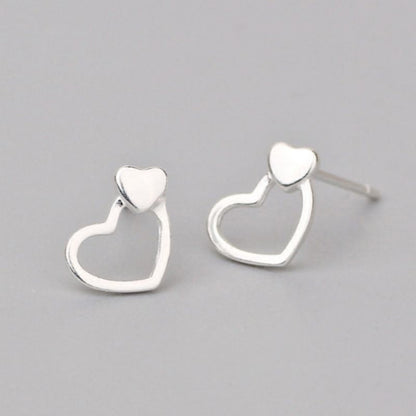 Earring Silver Heart 925 Sterling FashionChic
