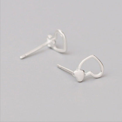 Earring Silver Heart 925 Sterling FashionChic