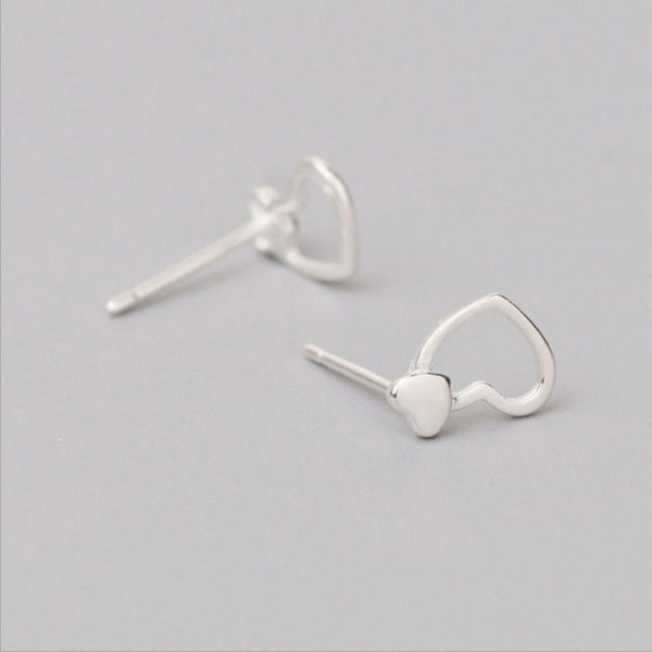 Earring Silver Heart 925 Sterling FashionChic