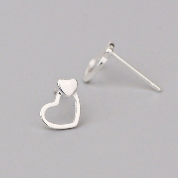 Earring Silver Heart 925 Sterling FashionChic