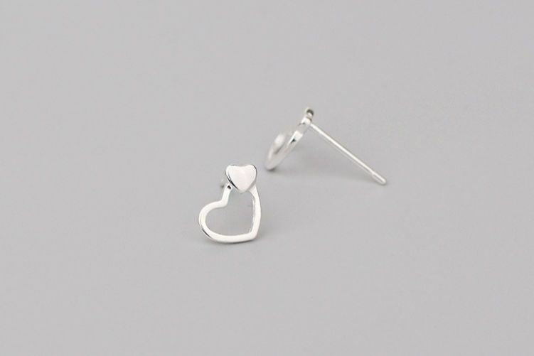 Earring Silver Heart 925 Sterling FashionChic