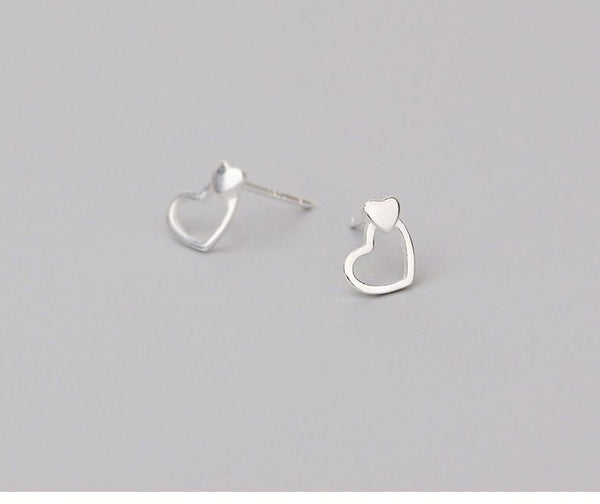 Earring Silver Heart 925 Sterling FashionChic