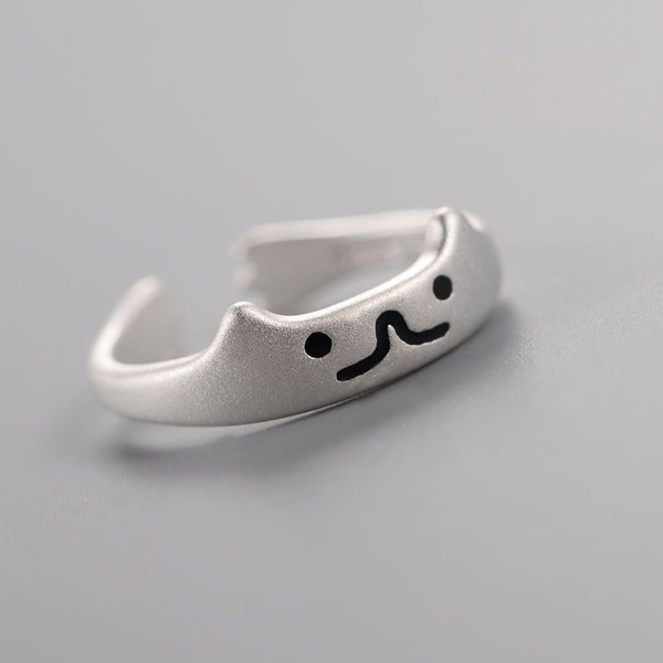 Ring 925 Sterling Cat Open Silver FashionChic