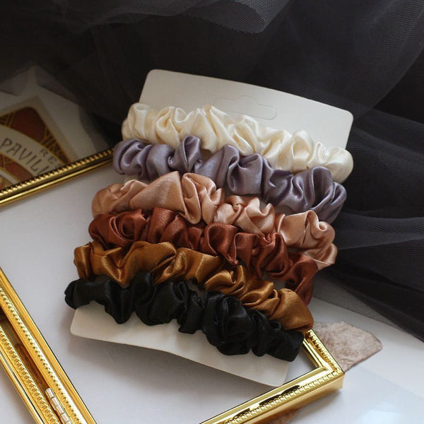 Set of Scrunchies Silky 6: FashionChic