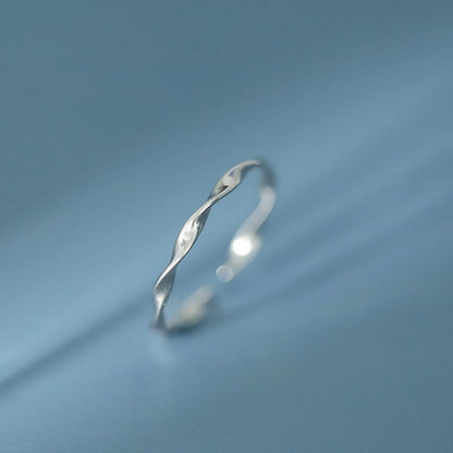 Silver Ring Twisted Sterling FashionChic