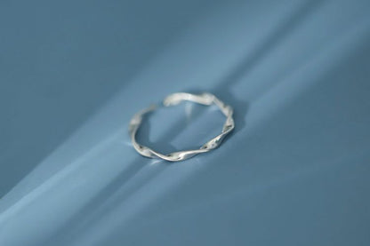 Silver Ring Twisted Sterling FashionChic