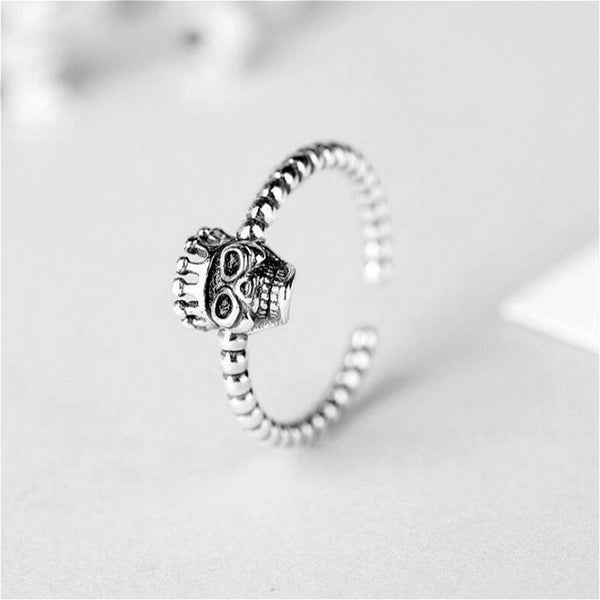 Ring Silver Open Skull Sterling FashionChic