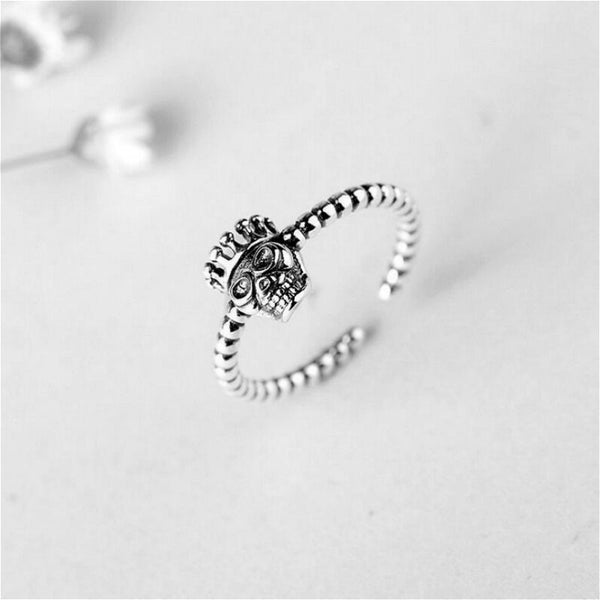 Ring Silver Open Skull Sterling FashionChic