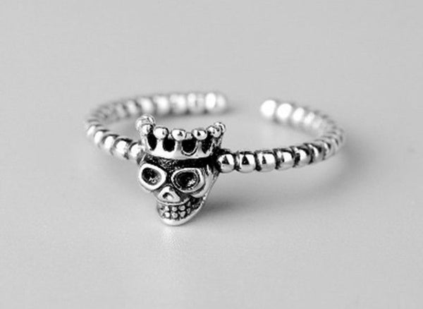 Ring Silver Open Skull Sterling FashionChic