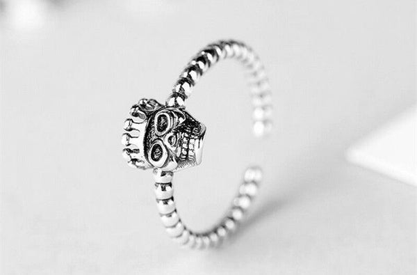 Ring Silver Open Skull Sterling FashionChic