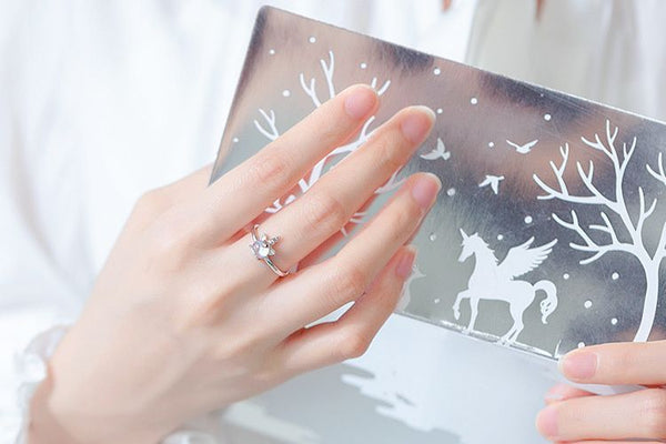 Ring Sterling Unicorn Open Silver FashionChic