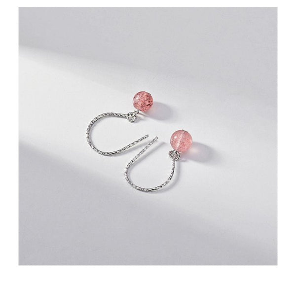 Sterling Dangle Crystal Faux Earring Silver FashionChic