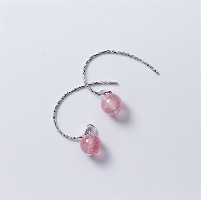 Sterling Dangle Crystal Faux Earring Silver FashionChic
