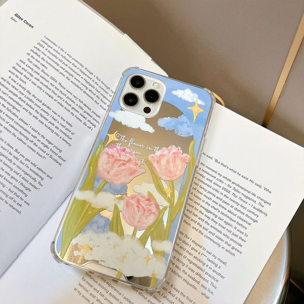 Case Phone Mirrored Flower FashionChic