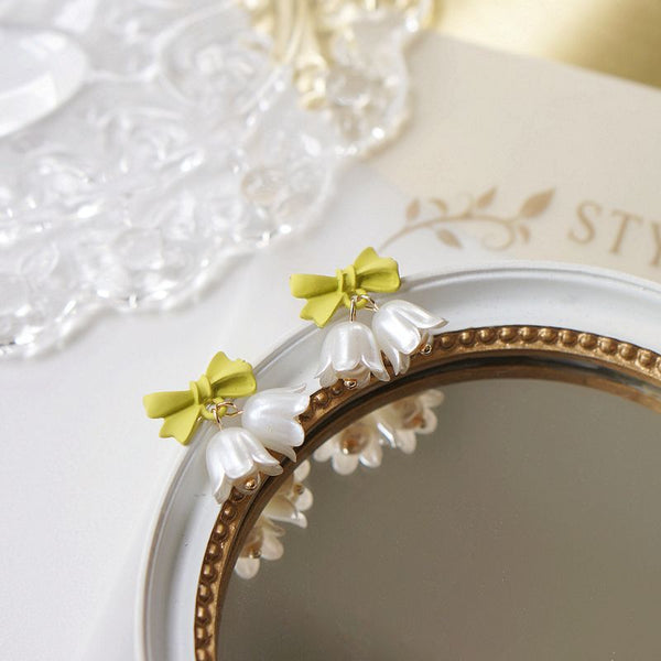 Alloy Earring Flower Bow FashionChic