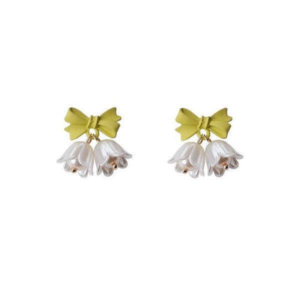 Alloy Earring Flower Bow FashionChic
