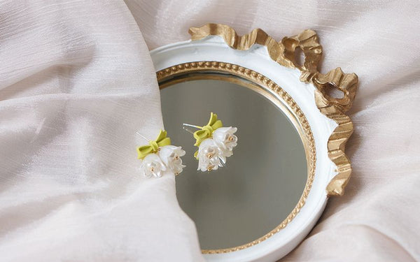 Alloy Earring Flower Bow FashionChic