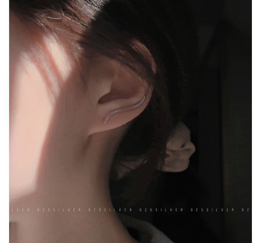 Pull Sterling Silver Wave Through Earring FashionChic