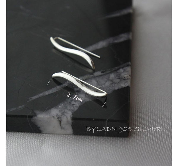 Pull Sterling Silver Wave Through Earring FashionChic