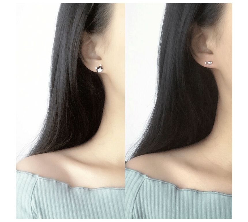 Cat Stud Asymmetrical Fish Earring FashionChic