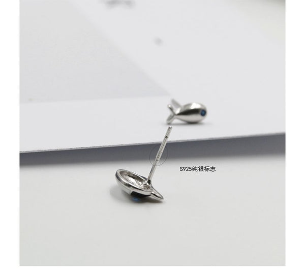 Cat Stud Asymmetrical Fish Earring FashionChic