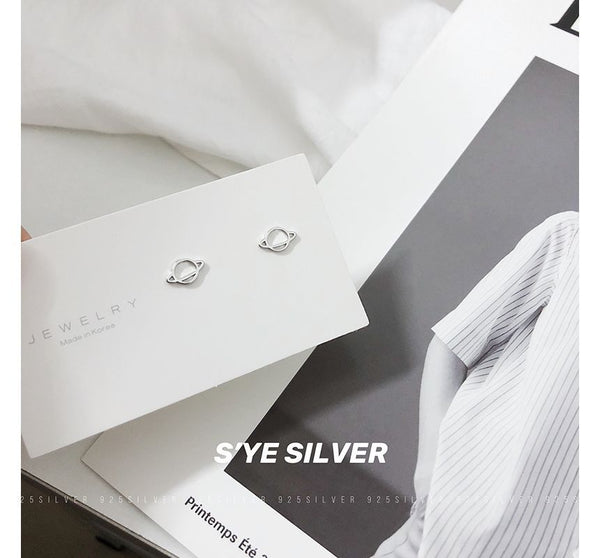 Earring Sterling Stud Silver Planet FashionChic