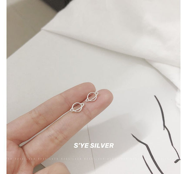 Earring Sterling Stud Silver Planet FashionChic