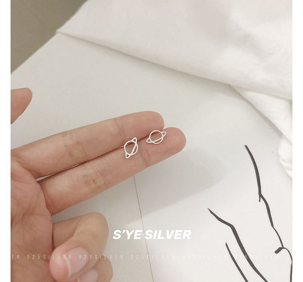 Earring Sterling Stud Silver Planet FashionChic
