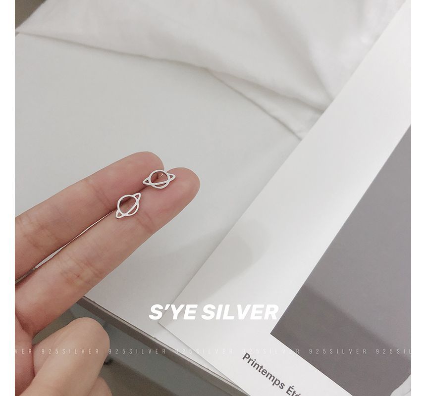 Earring Sterling Stud Silver Planet FashionChic