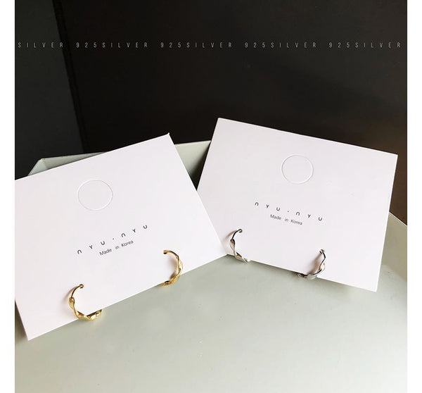 Earring Hoop Sterling Twisted Silver FashionChic