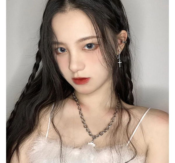 Drop Silver Cross Sterling Earring FashionChic