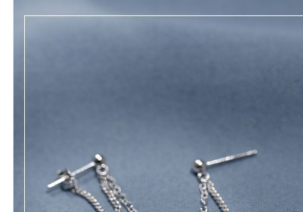 Drop Silver Cross Sterling Earring FashionChic