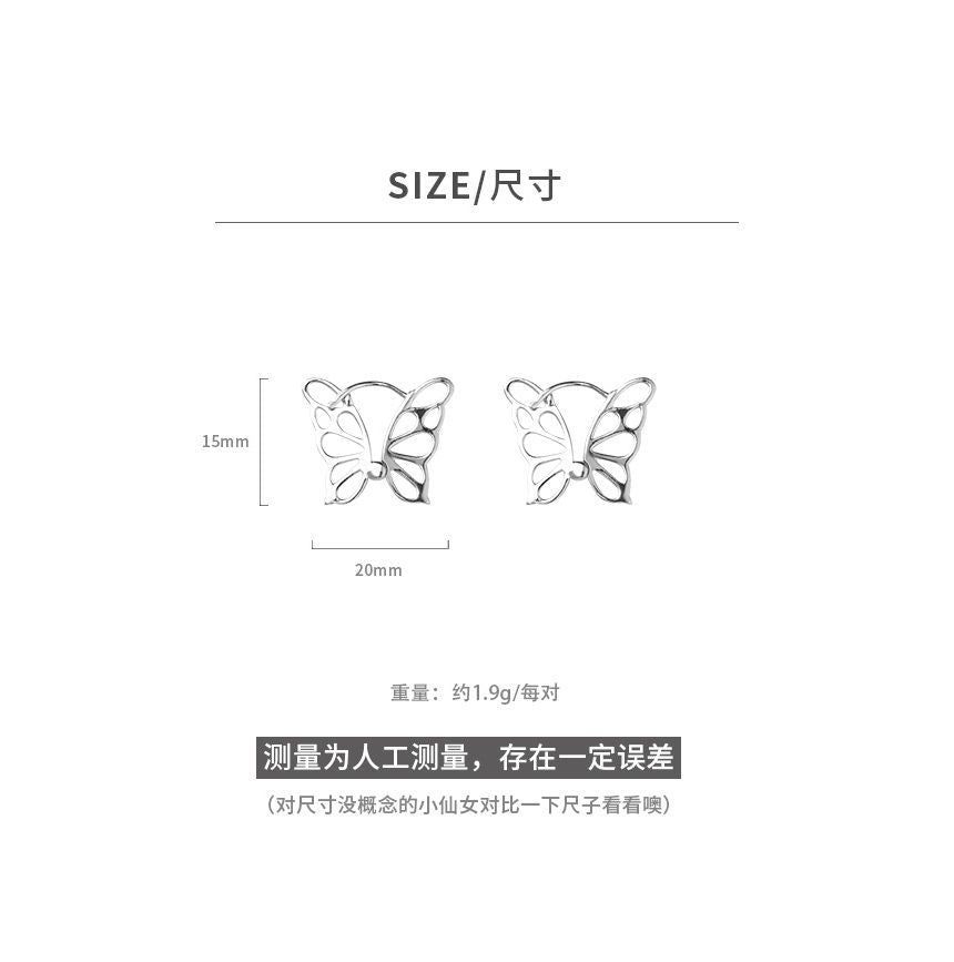 Sterling Earring Butterfly Silver FashionChic