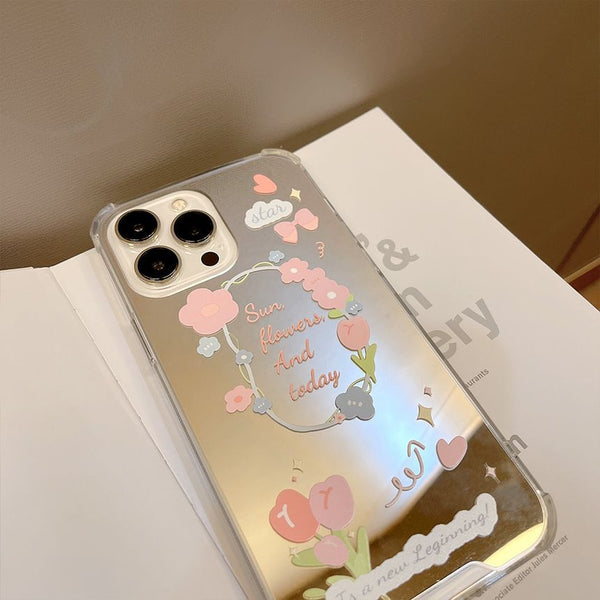 Case Flower Phone Mirrored FashionChic