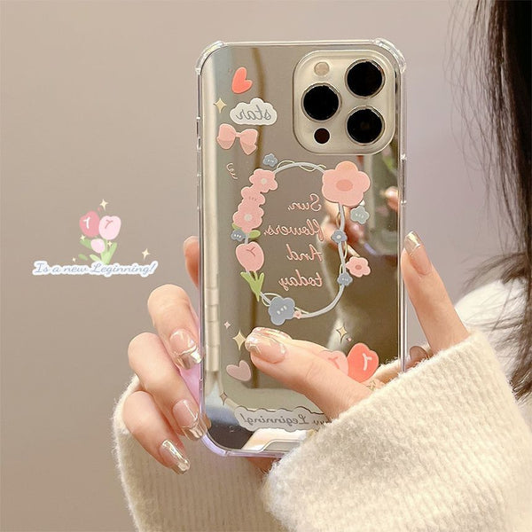 Case Flower Phone Mirrored FashionChic