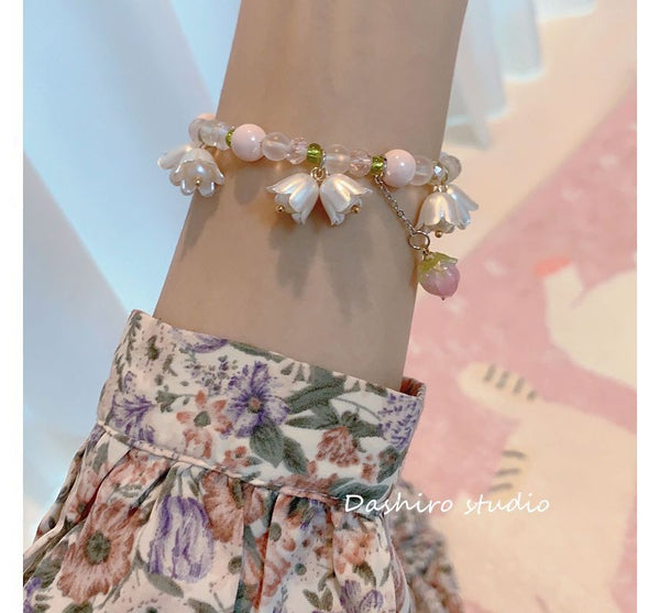 Resin Bead Flower Bracelet FashionChic