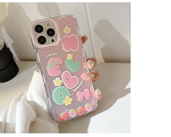 Phone Cartoon Case Holographic FashionChic